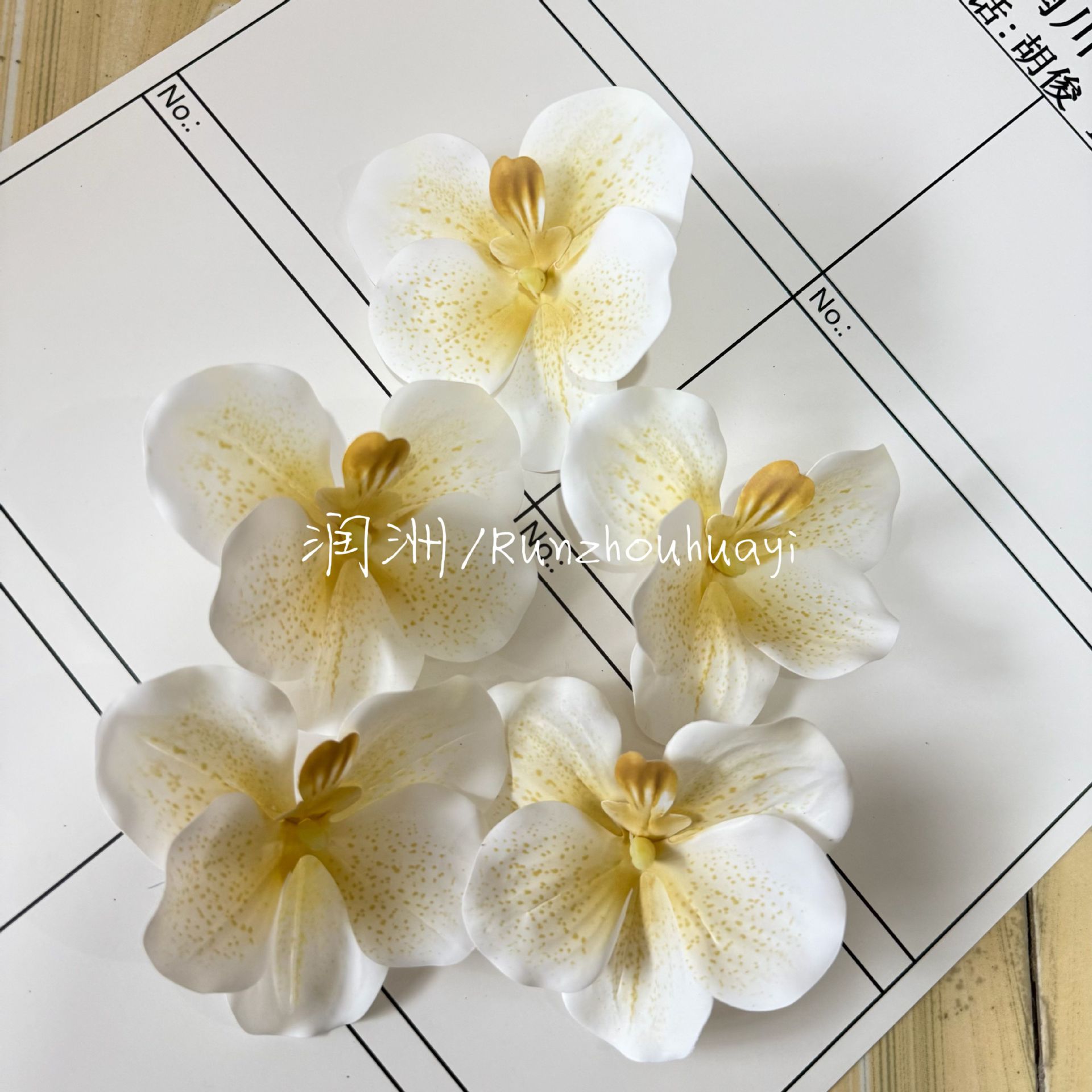 3D Printed Orchid Flower Head Artificial Flower Fake Flower DIY Headdress Hair Accessories Hairpin Flower Garland Material Shoe Buckle Jewelry