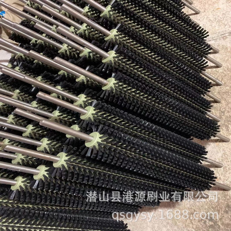 工业毛刷辊水果清洗刷玻璃抛光油漆滚筒刷管道清洗除尘尼龙丝刷辊
