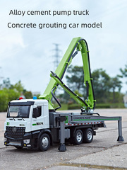 (Box-packed) 1:24 Scale Concrete Grouting Truck – Die-Cast Alloy Engineering Vehicle Model, Decorative Toy Available for Dropshipping