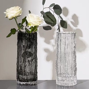 Internet Celebrity Creative Rock Glass Wholesale Rose Flowers Living Room Flower Arrangement Desktop Decoration ins Ornament Vase Hydroponic