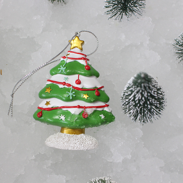  hot Christmas DIY Santa Claus elk decorative ornaments home resin crafts Christmas tree pendant