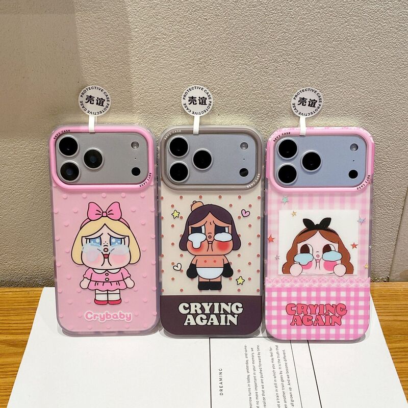 Cute Polka Dot Skin-Feeling Crying Baby Suitable for Apple 17Promax Mobile Phone Case Iphone16 Cartoon 15 Creative 14 Korean Cute Polka Dot Skin-Feeling Crying Baby Suitable for Apple 17Promax Mobile Phone Case Iphone16 Cartoon 15 Creative 14 Korean