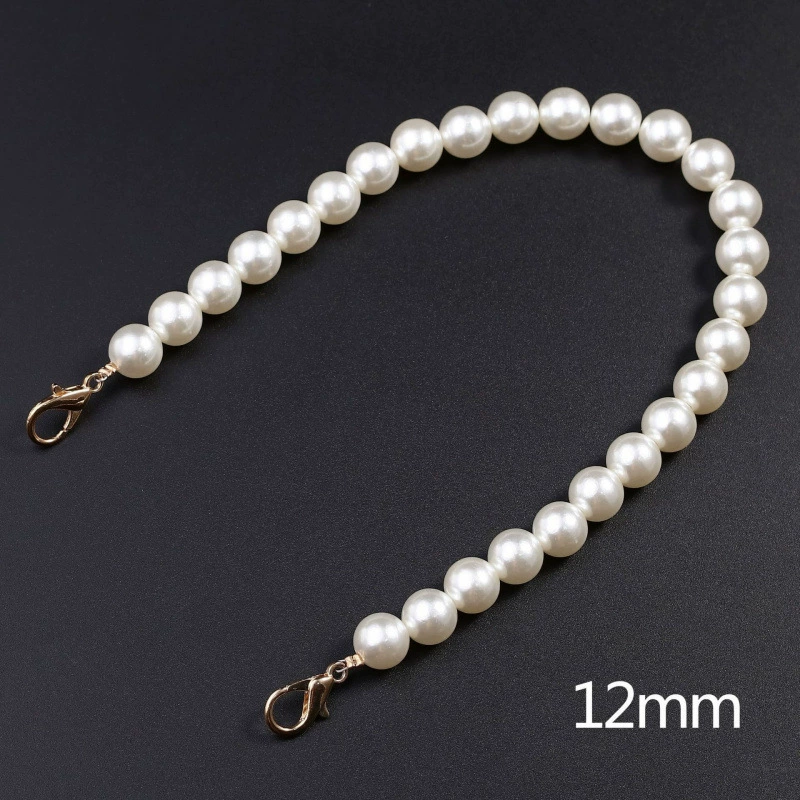 Chain from pearl, long bag accessory, shoulder bag, straps