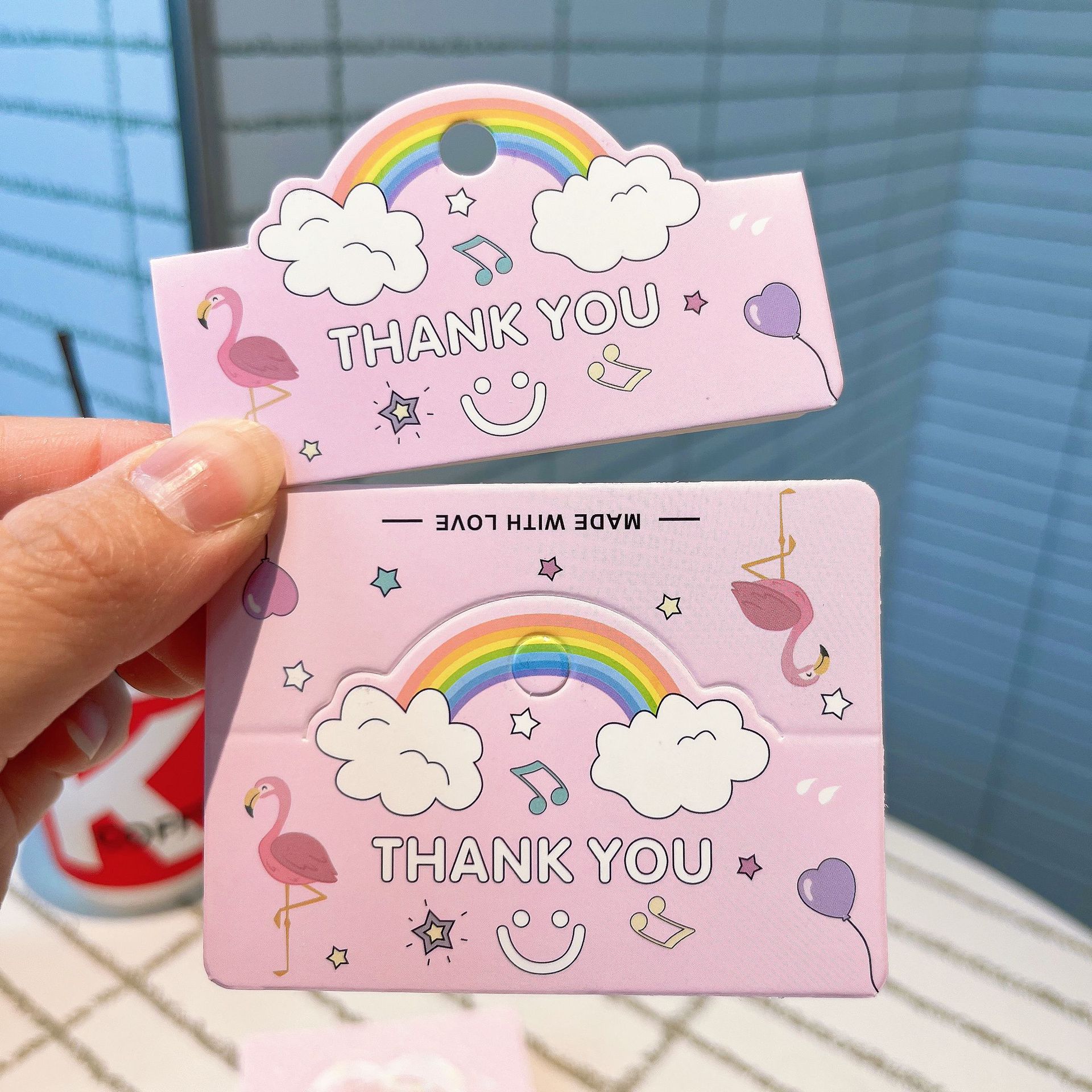 8x6cm Rainbow Fire Bird Card Paper