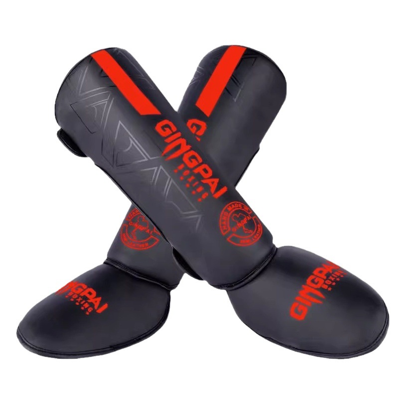 Competitive Thai boxing leg guard free fight with instep shin guard boxing fighting thickened protective gear ankle guard leg guard