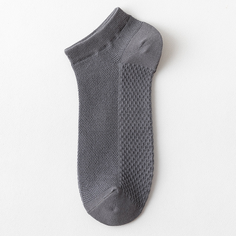 Calcetines Zhuji para hombre, malla de verano, transpirable, calcetines finos de algodón de negocios, absorbentes de sudor, desodorantes, sin tacón, calcetines de barco, mujeres