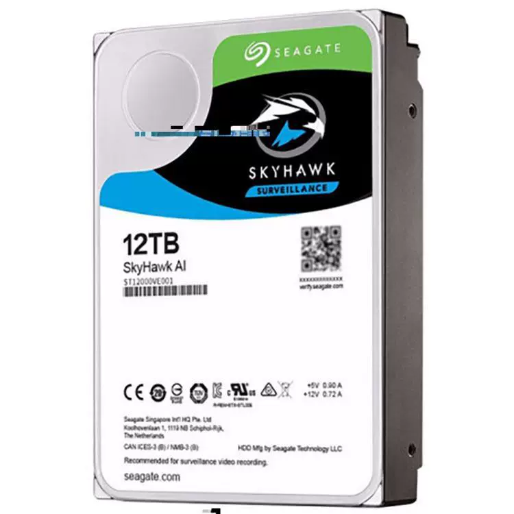 Жесткий диск SATA Seagate Cool Eagle AI 12ТБ 256МБ 7200 об/мин для систем видеонаблюдения ST12000VE001