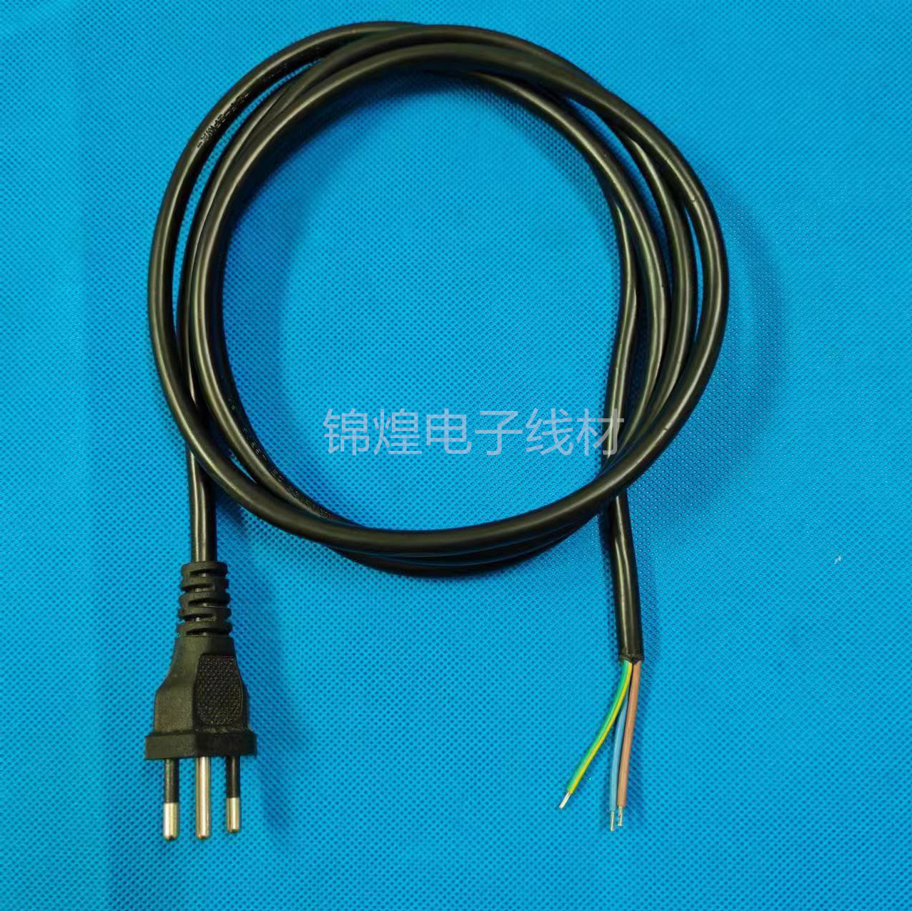 10A巴西三插电源线 巴西三芯电线 裸铜尾 0.5/0.75/1/1.5平方