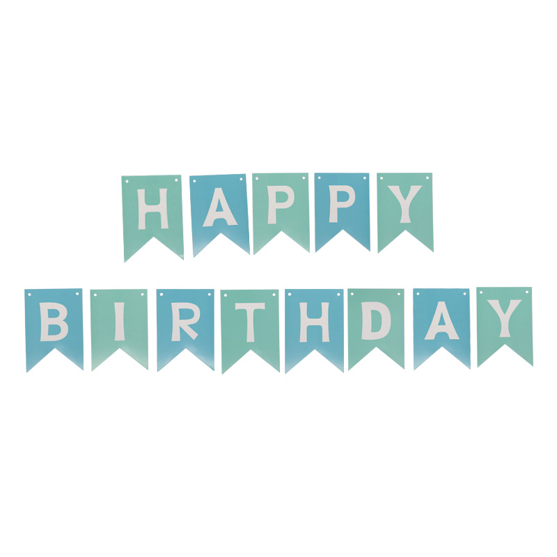 1 Set Quantity Birthday Simple Style Classic Style Letter Paper Birthday Hanging Flag