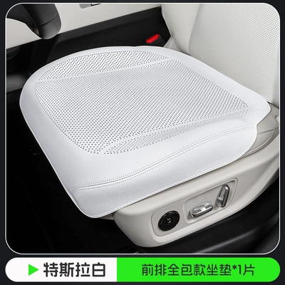 Car Seat Cushion, Ventilated: Seat cushion, seat cover - tesla-white-all-inclusive-punching-model-1-piece-of-front-seat-cushion