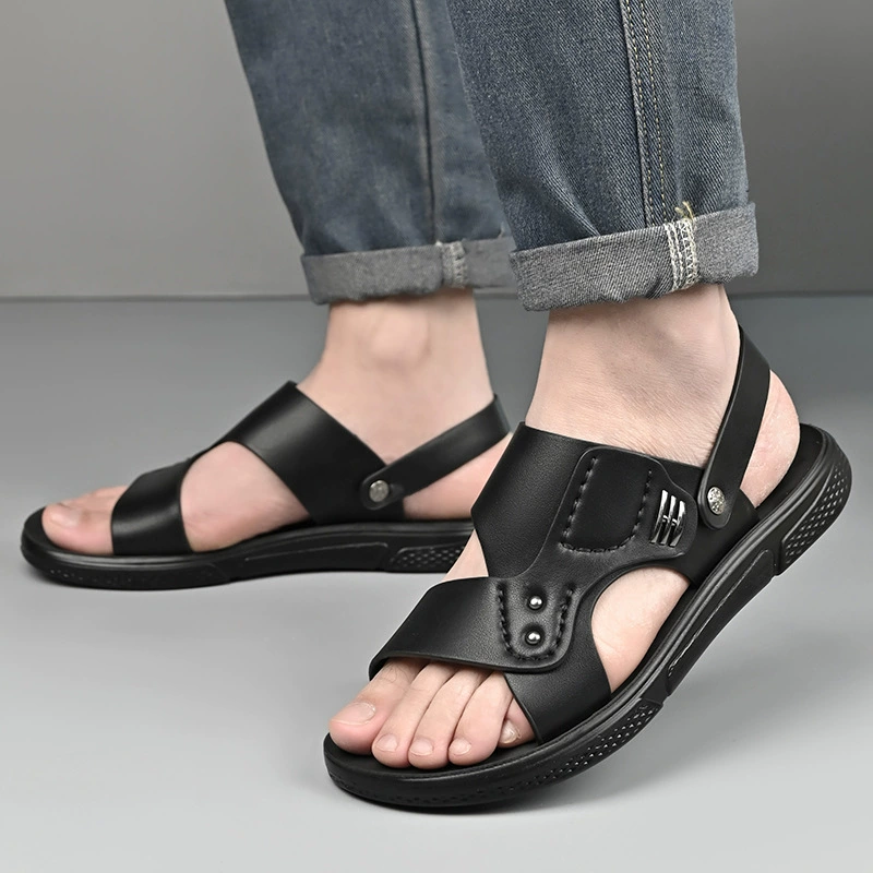 Летние нескользящие износостойкие тапочки, сандалии, мужская пляжная обувь для отдыха, оптом