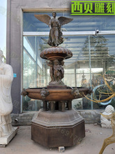 园林景观铸铜喷泉雕塑 小区水景摆件流水西方人物铸铜喷泉雕塑