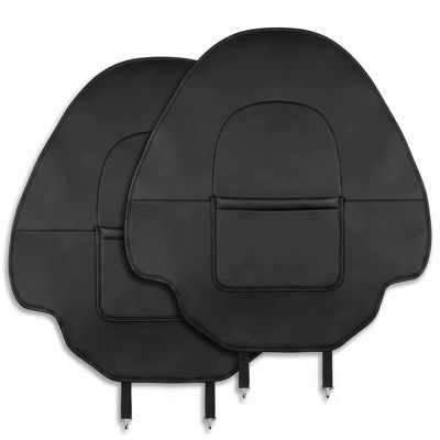 Suitable for Tesla ModelY/3 new version seat anti-kick pad rear protective cover front backrest board Interior decoration (Chair back anti-kick pad) - model-y3-seat-anti-kick-pad-single-pocket-black-2-piece-set