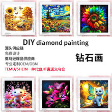 植绒布5D满钻DIY钻石画一件代发 亚马逊TEMU-SHEIN跨境专供货源