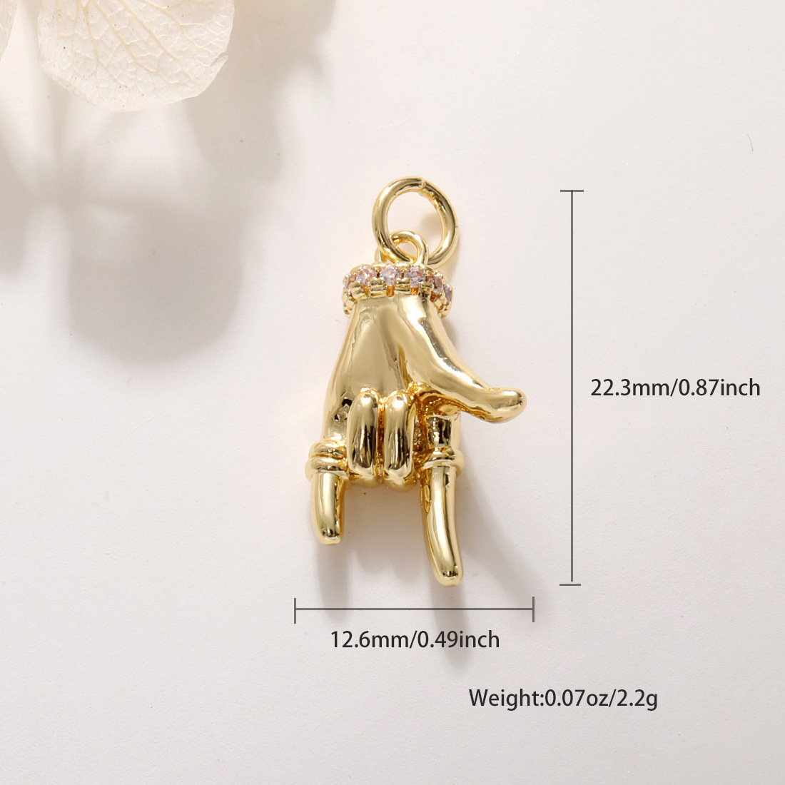 3g Weight Pendant Jewelry Making Type No Chain Chain Material 1 Piece Quantity Daily Occasion Copper Material Hand, Gesture, Antlers Pattern All Seasons Season Unisex Gender Polished Finish Enamel, Plating Design Cute, Vintage Style Style 1 Piece Copper Hand Gesture Antlers Polished Pendant 24