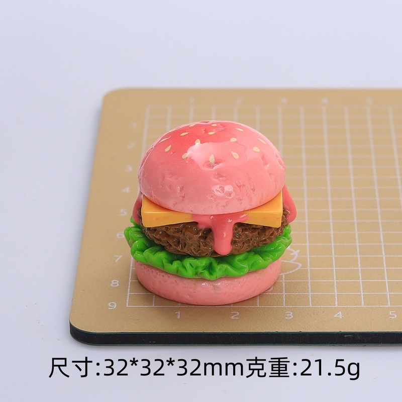 立体多色汉堡食玩创意手工diy奶油胶树脂配饰小配件饰品材料批发|undefined