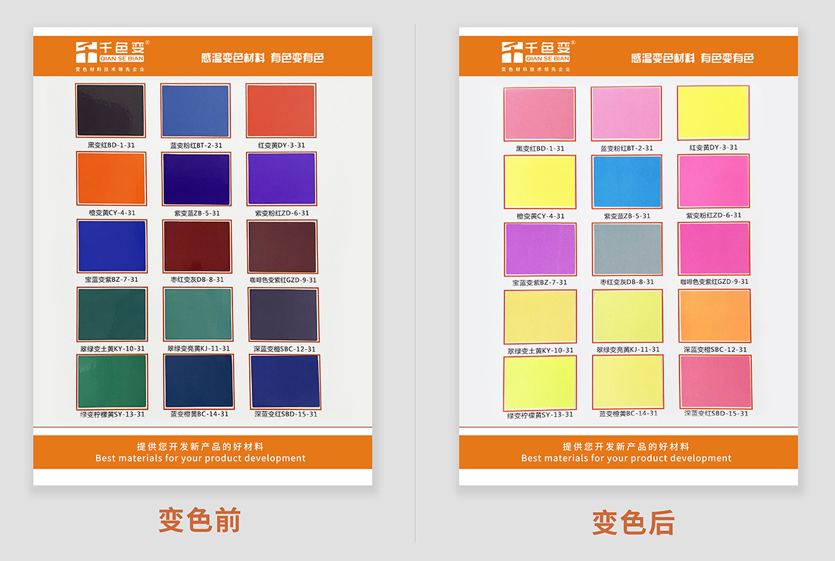 温变有-有色(变色前后)