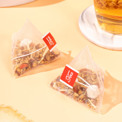 Huati New Product Gastrodia Polygonatum Tea Wholesale Five-fingered Peach, Wolfberry and Poria Tea Triangular Tea Bag