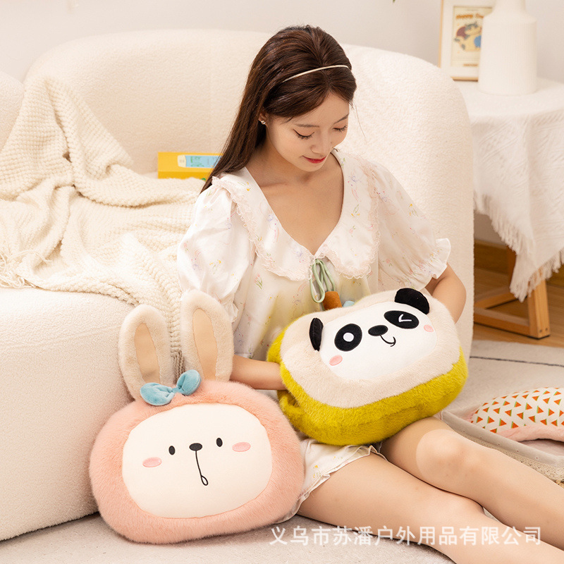 Nuevo transfronterizo multifuncional lindo pequeño frutas frescas 3 en 1 almohada para niñas niños regalo de cumpleaños naranja