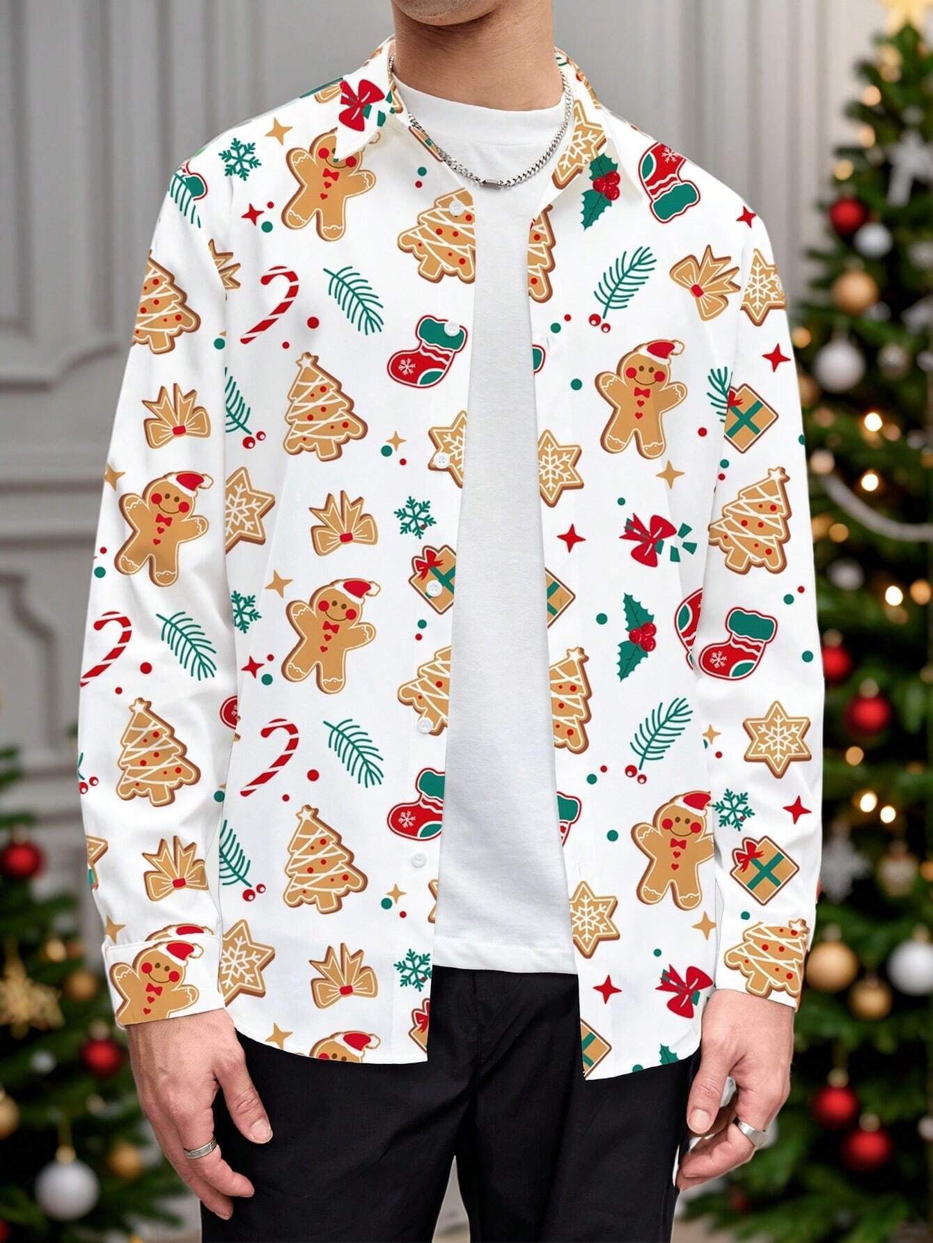 2024 nueva camisa de manga larga para hombre de tendencia de moda casual europea y americana transfronteriza de Amazon MB12