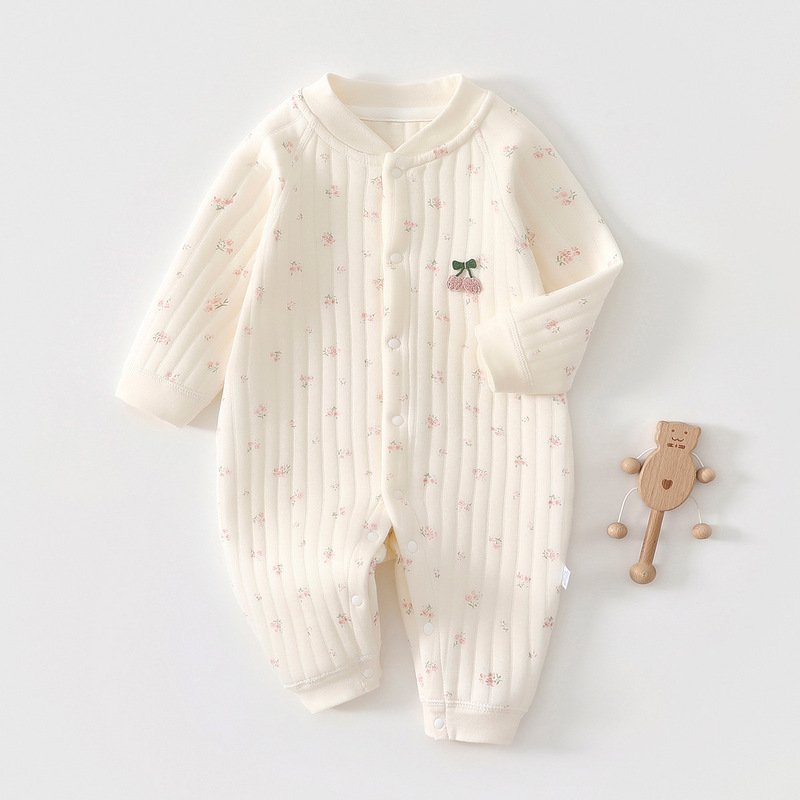婴幼儿衣服春秋冬款三层保暖夹棉外出家居服宝宝内搭爬服安阳童装|undefined