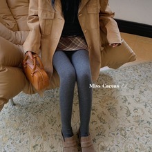 新款加绒加厚打底裤外穿 高腰保暖裤连脚一体裤秋冬打底裤冬女款