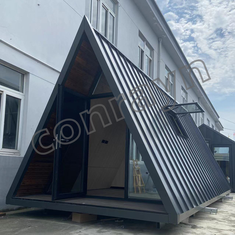 Wooden House Net Celebrity Homestay Holiday Triangle House Hotel Villa Sunshine Room Holiday Light Steel Homestay Kuan Rui Mobile House