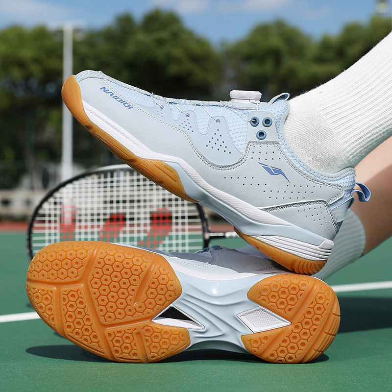 Botón giratorio de verano zapatos de hombre zapatos antideslizantes zapatos de bádminton de estudiantes de secundaria pareja zapatos de malla transpirables