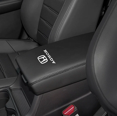 Suitable for 23-25 Crv Central Armrest box - black-leather-and-black-lines-with-labels