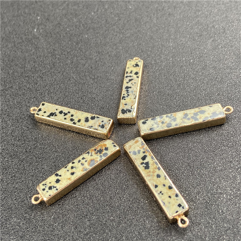 5g Weight Pendant Necklace Classification Polishing Design White, Purple Color Retro Rectangle Faceted Gemstone Wholesale Diy Material 5