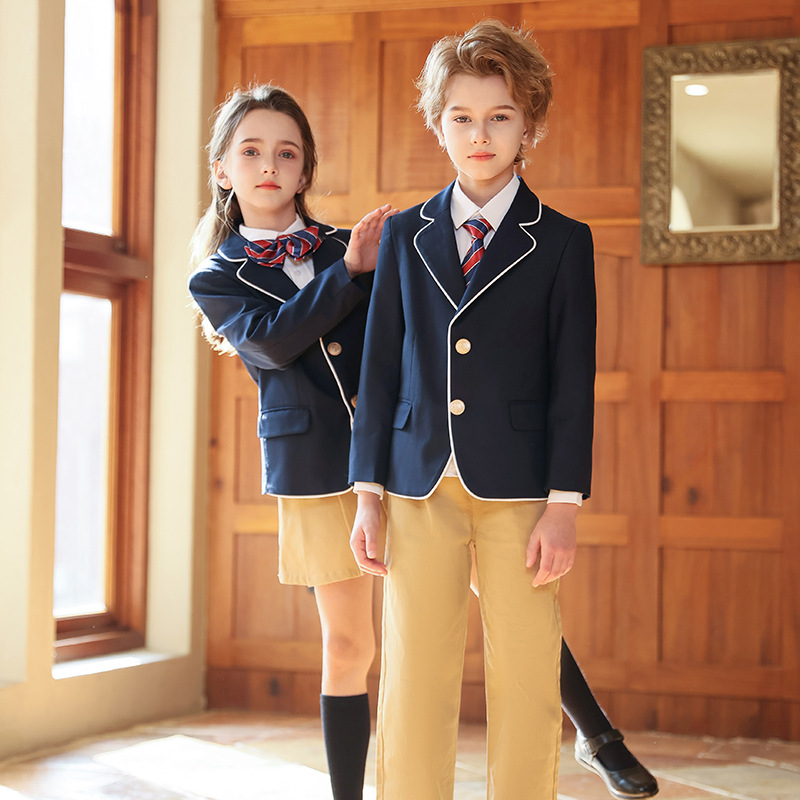 Uniformes escolares primavera y otoño nuevos productos de jardín de infantes, ropa de jardín de infantes, estilo de escuela secundaria, trajes, uniformes al por mayor