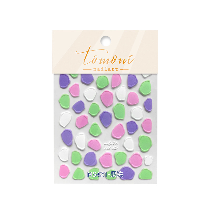 Nuevo relieve imitación de sello de laca de fuego diy pegatinas de uñas letras pegatinas de jalea macarón decoración de uñas al por mayor