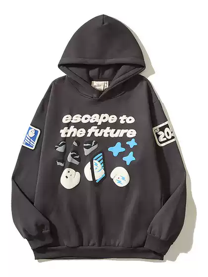 Cross-border Direct Supply American Fashion Brand BROKEN PLANET Fleece-lined BP Sweater Male Couple High Street Hip Hop Hoodie Female
