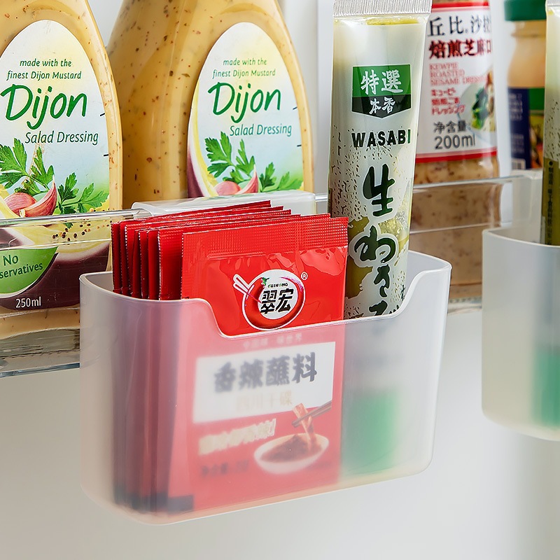 冰箱侧门收纳盒壁挂式调料包酱包储物盒小物件整理储物架置物挂架