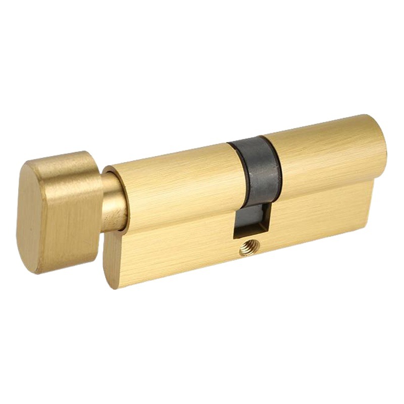 Todo cobre estándar europeo cerradura cilindro único abierto arena sello color bloque medio agujero cerradura cilindro llave ordinaria cerradura accesorios fábrica al por mayor