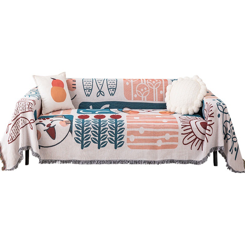 Four Seasons funda de sofá universal Nordic ins estilo anti-gato combinación de arañazos sofá cubierta completa cubierta de tela toalla Amazon transfronteriza