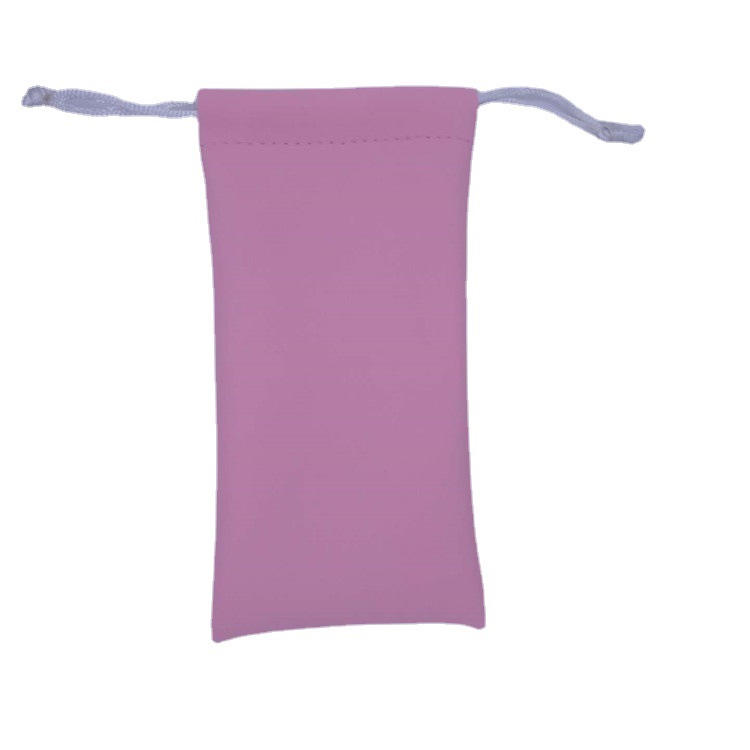 厂家新款粉PU束口袋首饰袋饰品袋尺寸可定制可加印logo