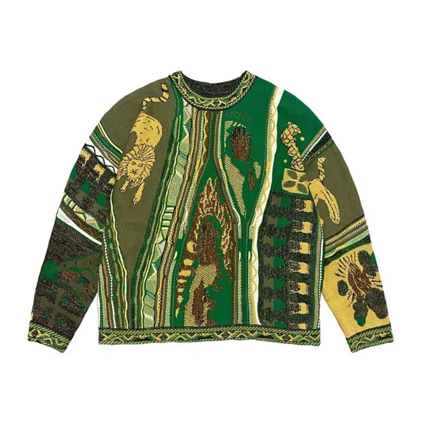 Retro Sweatshirt Für Herren Mit 3d Print Im Strick-look_voghion.com