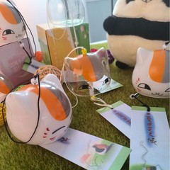 和風風鈴 夏目友人帳 猫先生 女口三三猫 クリエイティブセラミック 誕生日プレゼント 風鈴