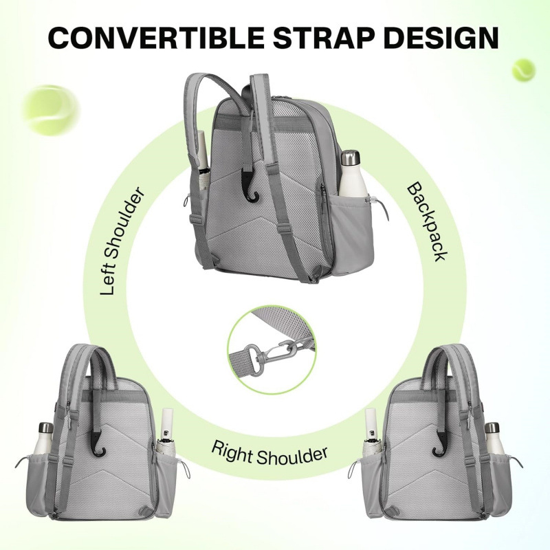 Nuevo bolso de tenis de mujer transfronterizo, bolso de tenis resistente al agua, 2 bolsas de raquetas de tenis