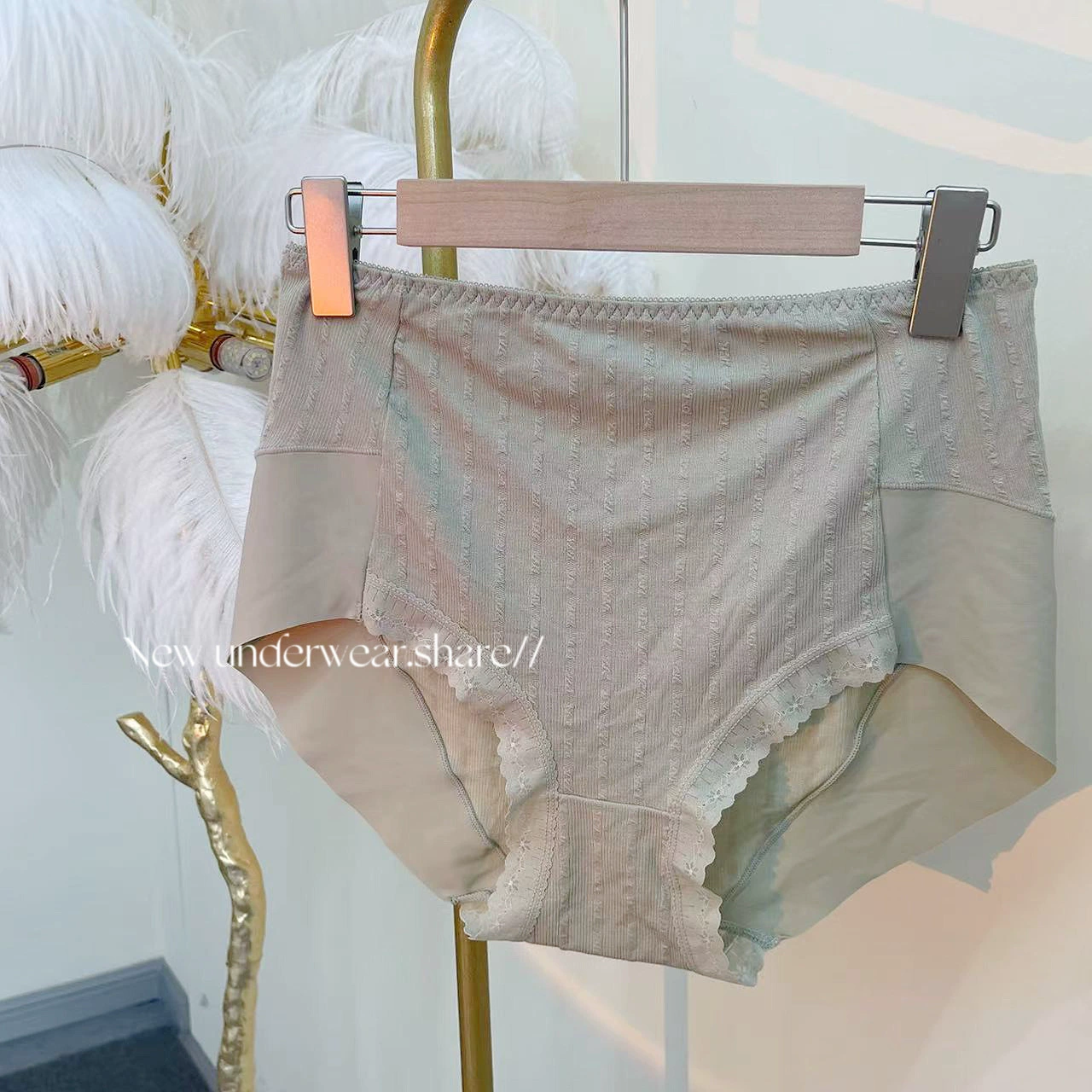 Cotton lace women's underwear, plus size, wholesale, high waist