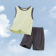 Modal Thin Kidsren's Pajamas High Waist Air-Conditioned Home Clothes Suit Summer Boys Girls Boys Baby Vests