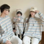 全家装母子条纹2025卫衣