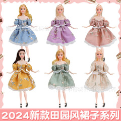 11インチ30センチバービー人形田園風お姫様服スカートファッション着せ替え服クロスボーダー