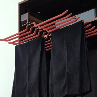 Wardrobe Damping Pants Rack Top-mounted Aluminum Alloy Telescopic Clothes Hanger Cloakroom Multi-functional Pants Storage Hardware