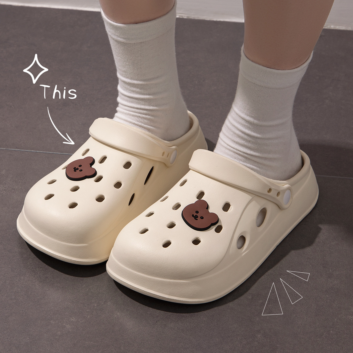 Lidani Women's Thick-Soled Clogs With A "Stepping-On-Feces" Feel, Summer 2026 New Top Quality Model, Closed-Toe EVA Non-Slip Outdoor_voghion.com