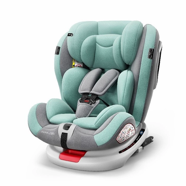 360° rotating child car seat, universal highchair, 0–12 years, 170° recline, ISOFIX/seat‑belt options