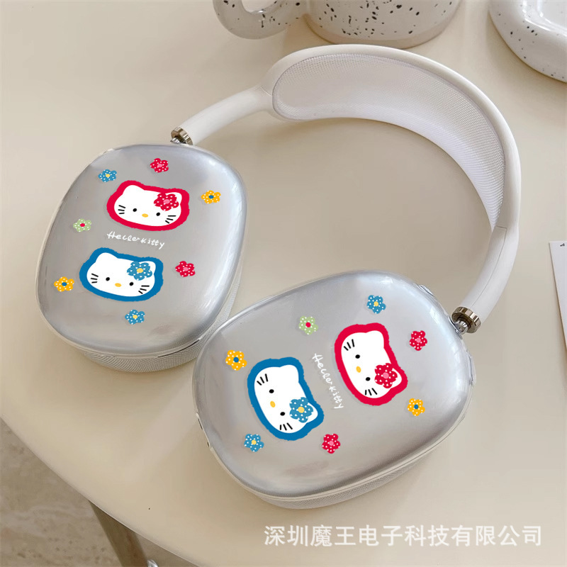 Cartoon Red and Blue Kt Cat Airpodsmax Suitable for Apple Headphone Cover Headphone Headset Protective Cover Soft Shell Cartoon Red and Blue Kt Cat Airpodsmax Suitable for Apple Headphone Cover Headphone Headset Protective Cover Soft Shell