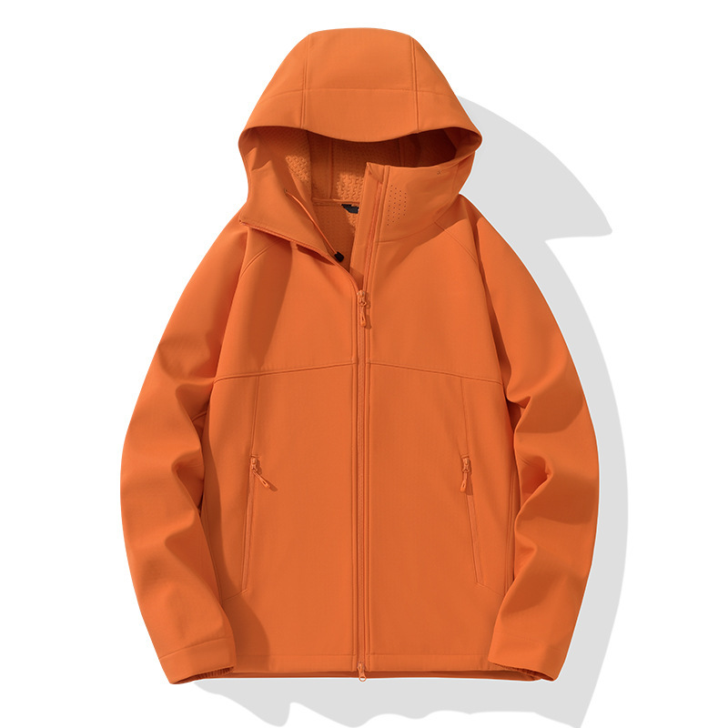 Softshell Outdoor Water-Repellent Mountaineering Jacket 2025 Autumn and Winter New Sports Casual Hooded Jacket