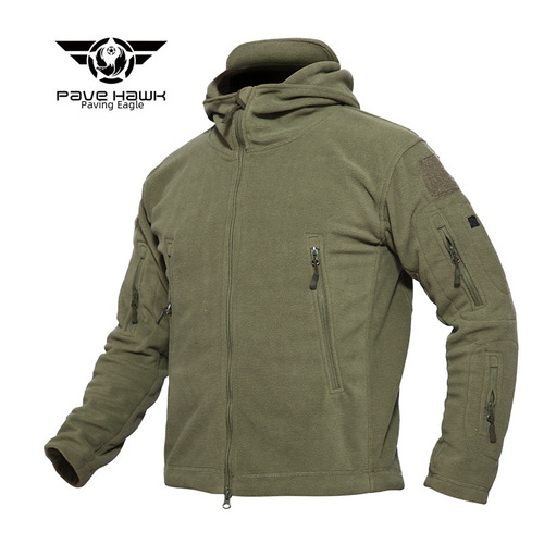 Ply-3 Outdoor Tactical Fleece Jacket Thickened Soft Shell Down Jacket with Plush Lining 